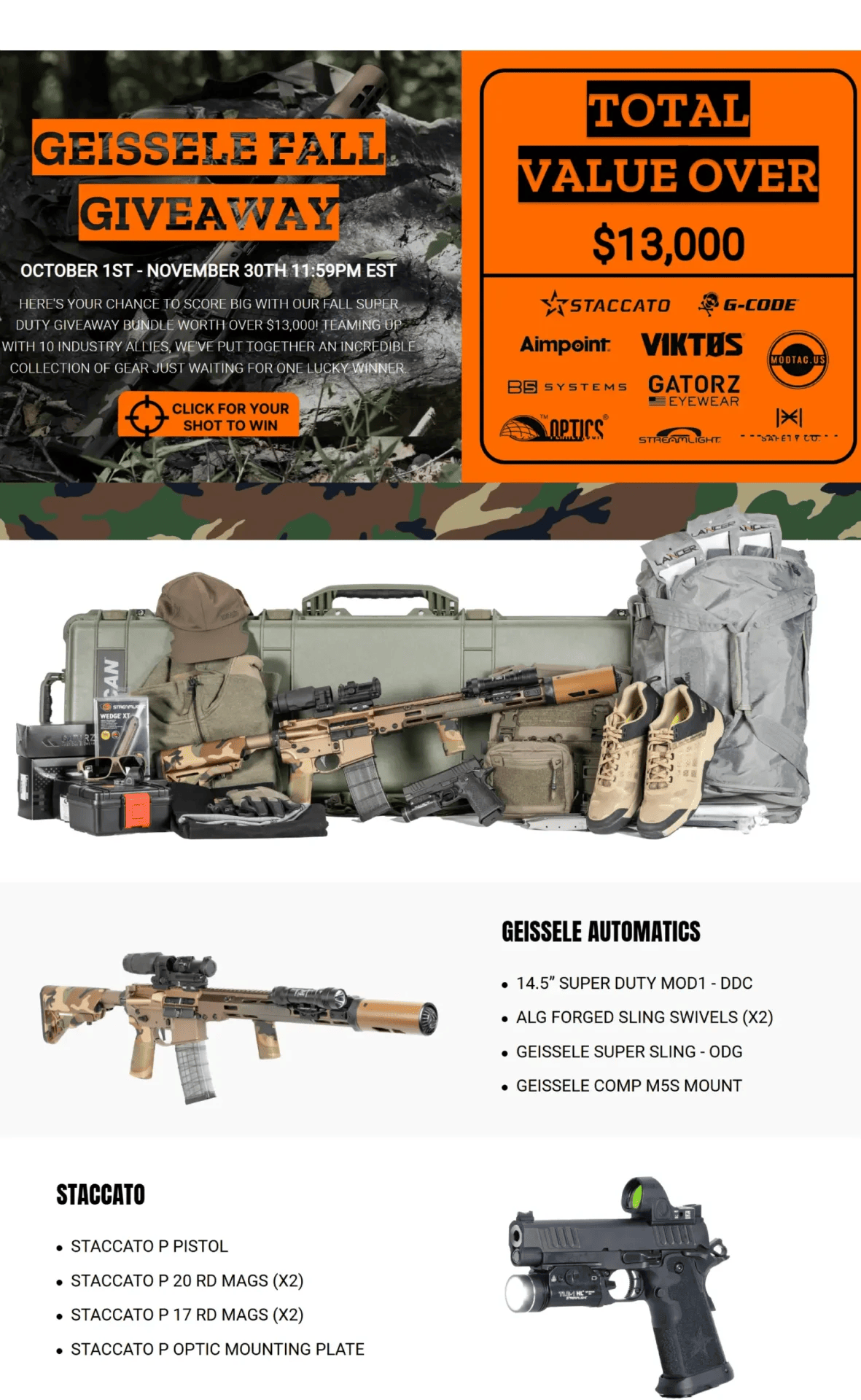 Geissele Giveaway October 2024
