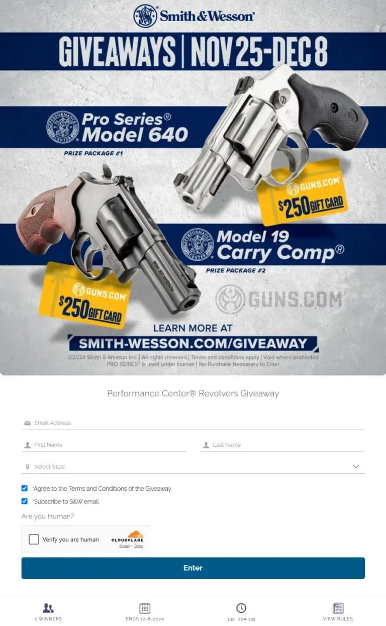 Smith & Wesson Performance Center Revolvers Giveaway