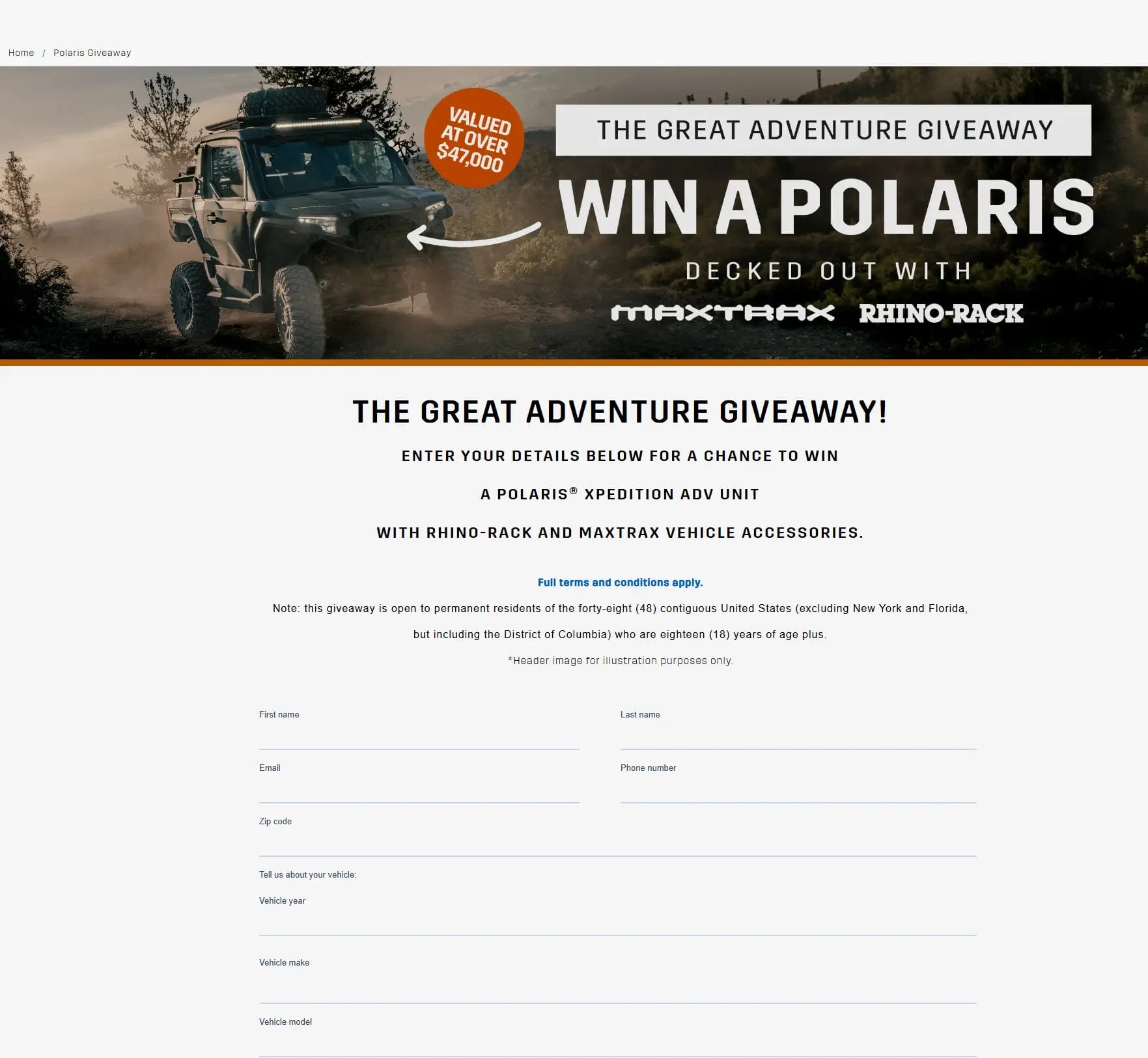 Win a Polaris XPEDITION ADV with Rhino-Rack & MAXTRAX Accessories!