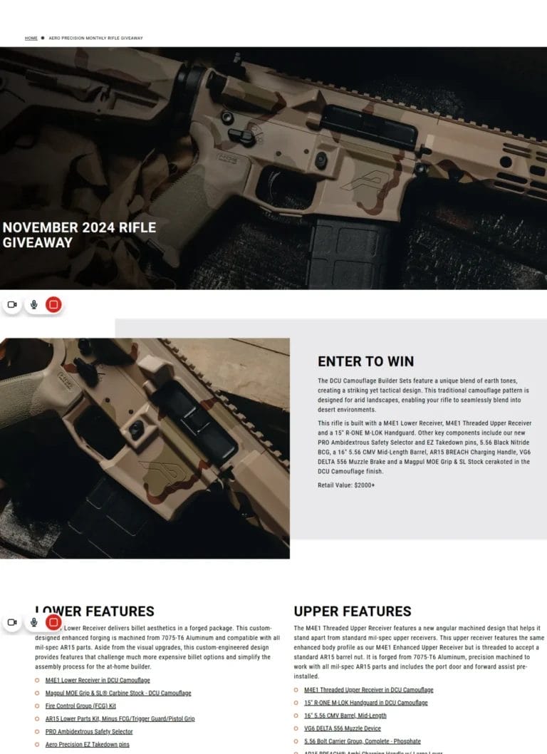 Custom 5.56 AR-15 Rifle with M4E1 Lower Receiver