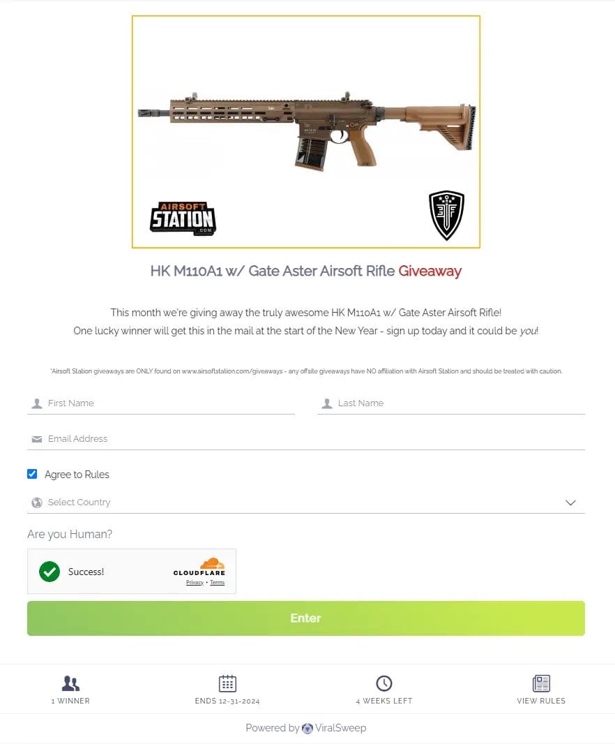 HK M110A1 w Gate Aster Airsoft Rifle Giveaway by Airsoft Station