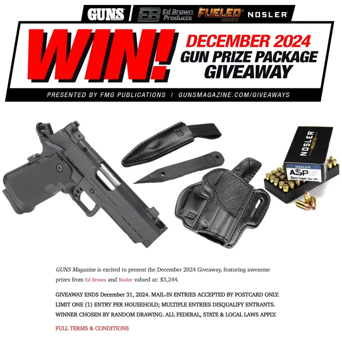 Springfield Armory 1911 DS Prodigy Comp + Ed Brown Gear Giveaway