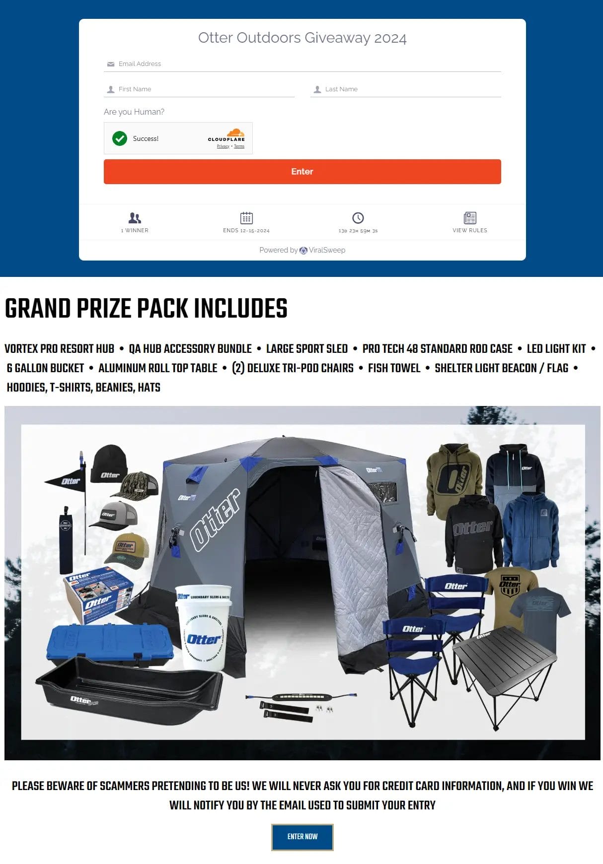 Win Vortex Pro Monster Cabin & More in the Otter Outdoors Giveaway!
