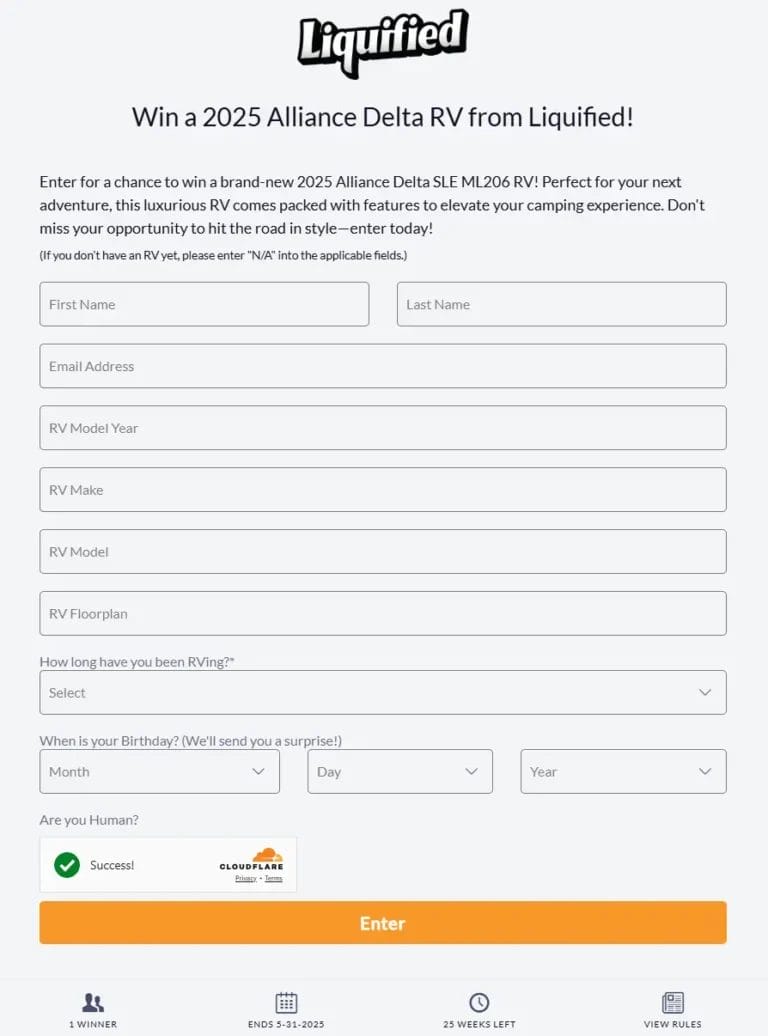 Win a 2025 Alliance Delta RV in Liquified’s Giveaway!