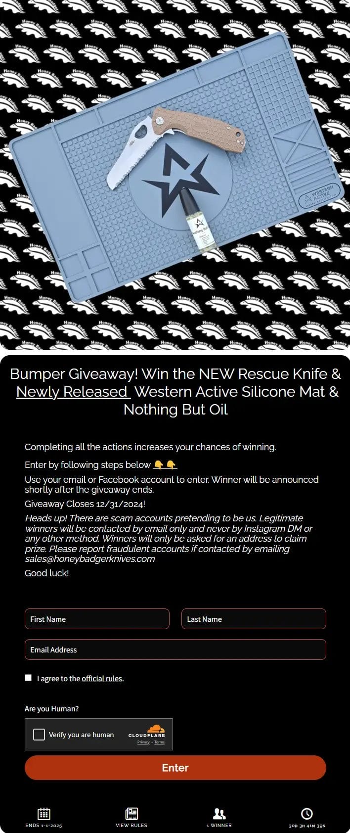 Win a Western Active Rescue Knife + Silicone Mat in This Giveaway!